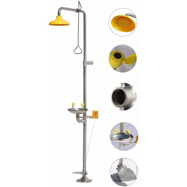 Combined Eyewash Station and Shower
